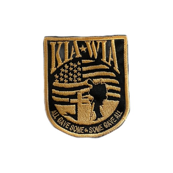 KIA-WIA patch Killed in Action Wounded in Action patch GOLD Tone - Picture 3 of 4